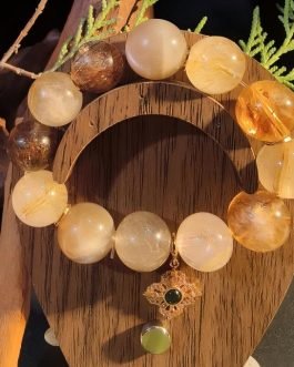 Unshakable Wealth Bracelet: Black & Gold Rutilated Quartz | Five Fortresses