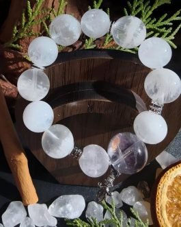 Spiritual Purification Bracelet: White Phantom & Bolivianite | Inner Temple