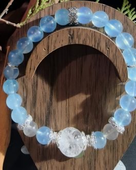 Lucid Communication Bracelet: Aquamarine, Moonstone & Aventurine | River of Truth
