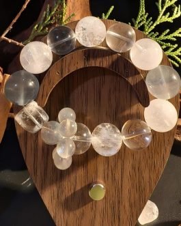 Psychic Clarity Bracelet: Fluorite, Moonstone & Quartz | Ice-Mirror