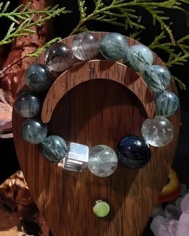 Strategic Vision Bracelet: Blue Tiger‘s Eye & Green Aventurine for Grounded Growth | Five Elements Master